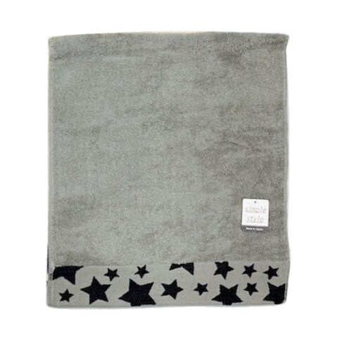 ハンドタオル ナチュラルスター タオル グレー