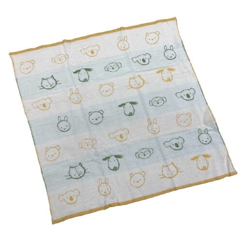 おくるみ カラフルアニマル 70×70 イエロー