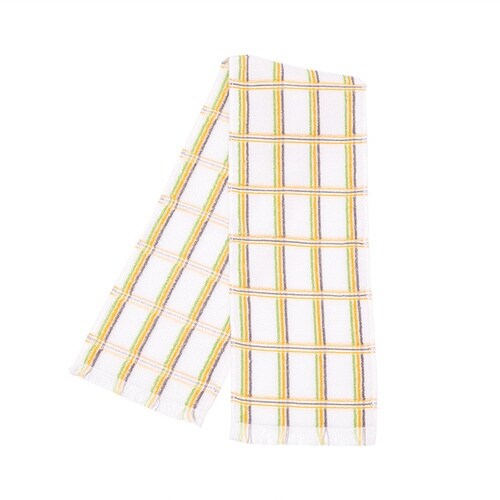 冷感タオル カラフルチェック 冷たい イエロー