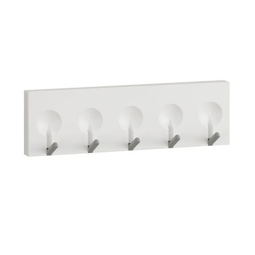 5連フック キッチン収納 ホワイト