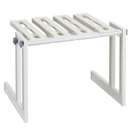 洗面所収納 洗面下フリーラック 伸縮タイプ