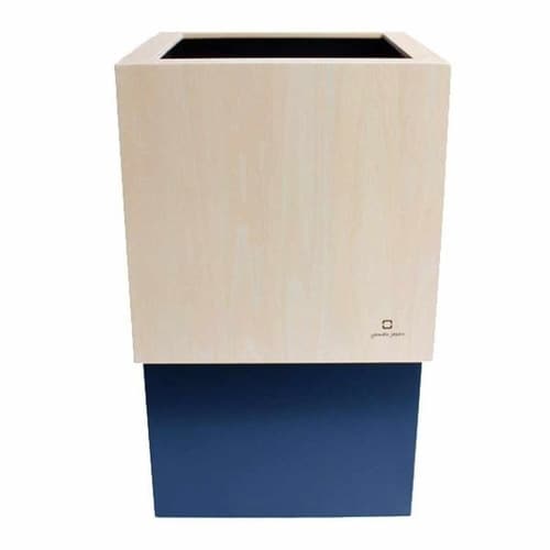 ゴミ箱 木製 10L W CUBE ダークブルー