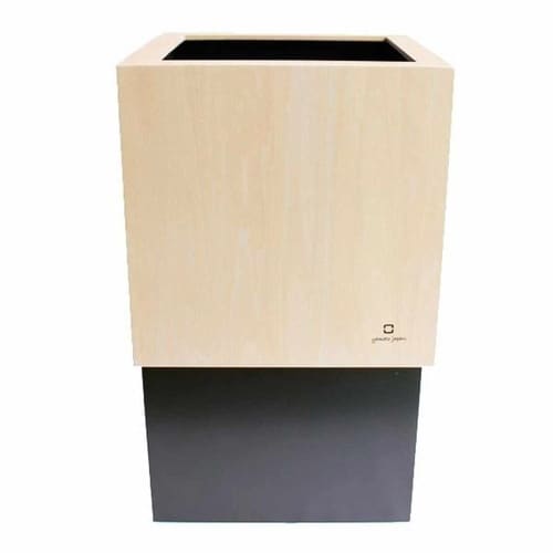 ゴミ箱 木製 10L W CUBE ブラック
