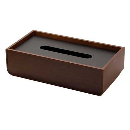 ティッシュケース yamato U 木製 ブラック
