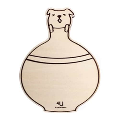 コースター 木製 動物 ベース コップ敷き いぬ