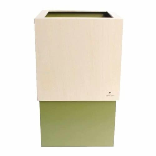 ゴミ箱 木製 10L W CUBE オリーブ