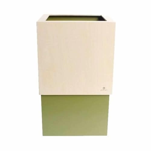 ゴミ箱 木製 4L W CUBE オリーブ