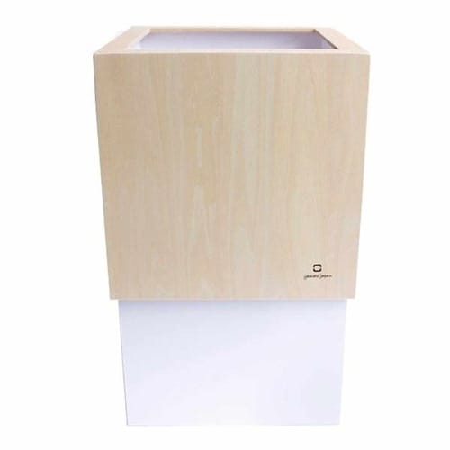 ゴミ箱 木製 10L W CUBE ホワイト