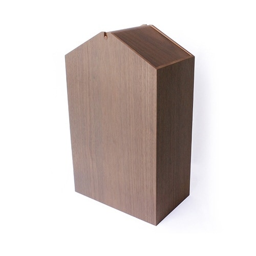 ゴミ箱 木製 スイング ふた付き ブラウン