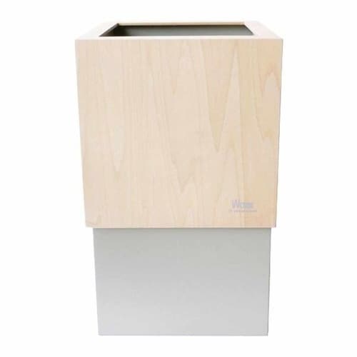 ゴミ箱 木製 10L W CUBE ストーングレー