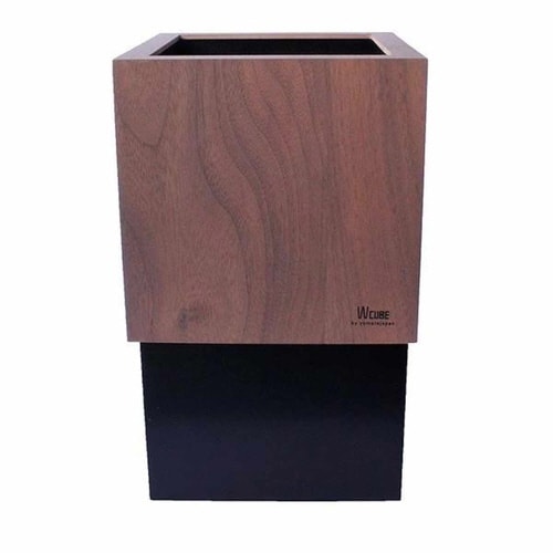 ゴミ箱 木製 10L W CUBE ブラック