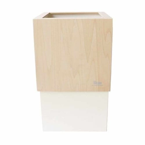 ゴミ箱 木製 4L W CUBE アイボリー