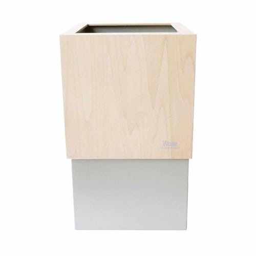 ゴミ箱 木製 4L W CUBE ストーングレー