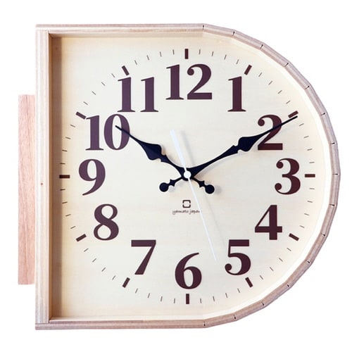 掛け時計 両面時計 D ヤマト工芸 ナチュラル