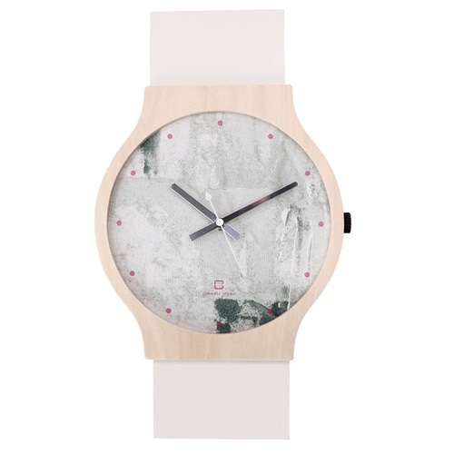 掛け時計 painting clock アイボリー