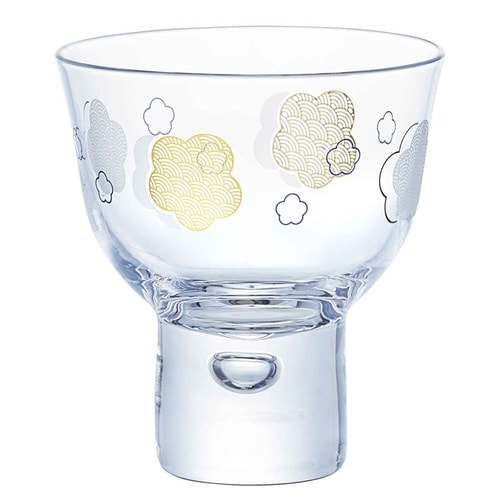 盃 お猪口 冷酒用 130ml 和紋 ガラス