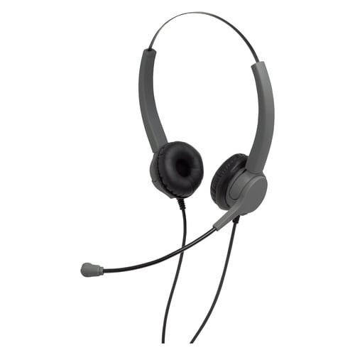 快適ヘッドセット 両耳 USBタイプ グレー