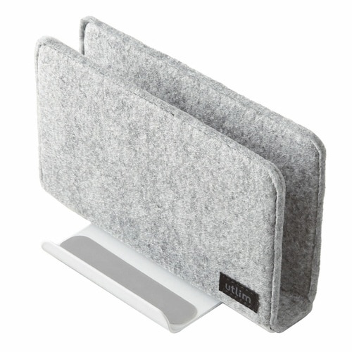 PCスタンド 縦置き フェルトカバー付 グレー