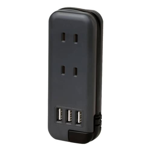 コンセント タップ ブラック