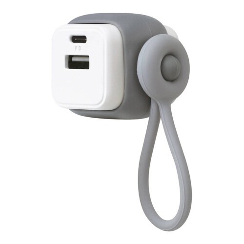 USB充電器 USB‐C USB−A グレー