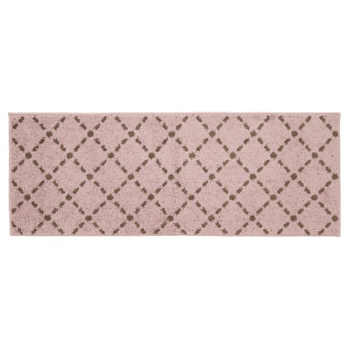 キッチンマット 45×120cm ステッチ ピンク