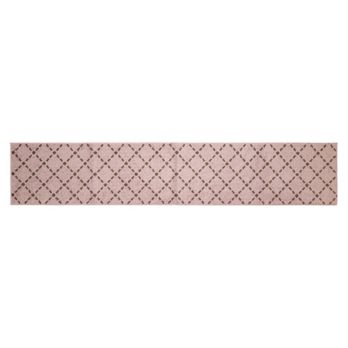 キッチンマット 45×240cm ステッチ ピンク