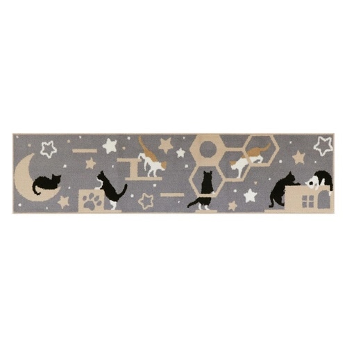 キッチンマット インテリアマット グレー