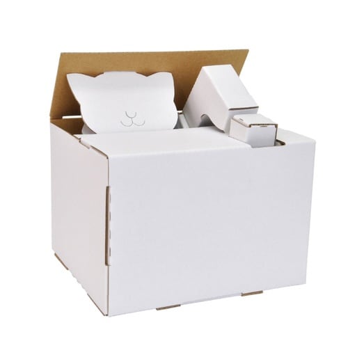 工作キット ダンボール ウゴック 猫の貯金箱