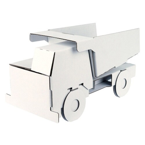 ダンプカー ダンボール のりもの 紙製 立体パズル