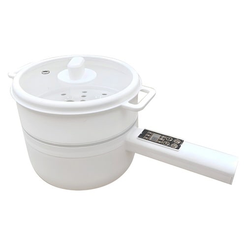 電気片手鍋 20cm Chef 蓋付き 蒸し器付き