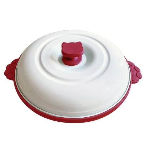 レンジパン 丸型 電子レンジ調理器 レッド