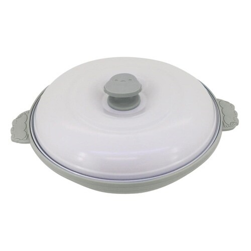 レンジパン 丸型 電子レンジ調理器 くすみグレー