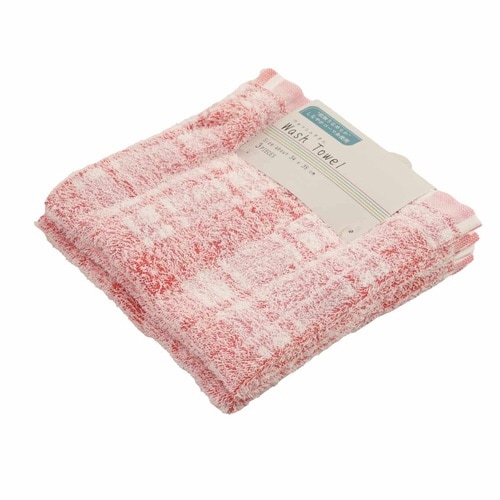 ハンドタオル コーマクロスチェック ピンク