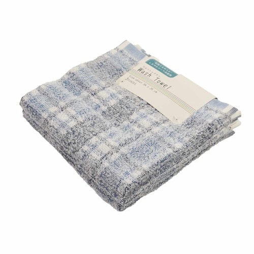 ハンドタオル コーマクロスチェック ブルー