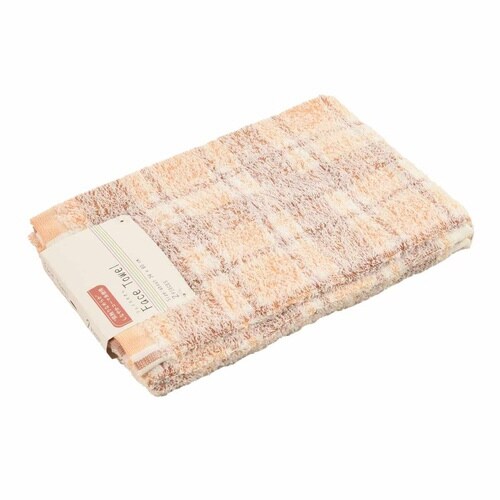 フェイスタオル コーマクロスチェック オレンジ