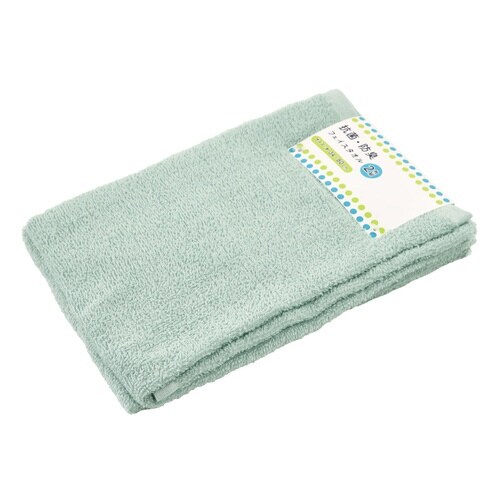 フェイスタオル 抗菌・防臭クレアカラー ブルー