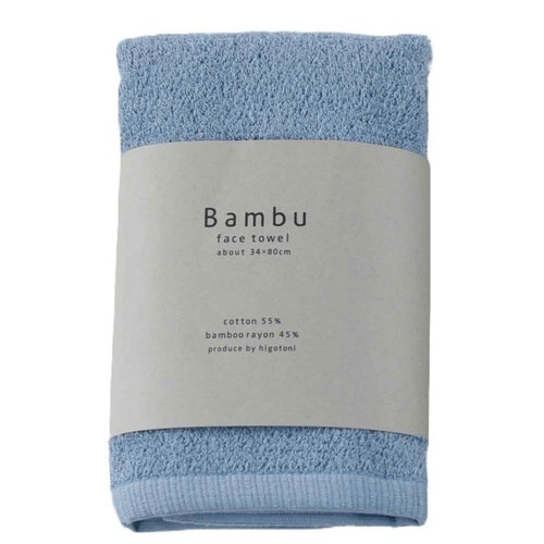 フェイスタオル Bambu 34×80cm ブルー