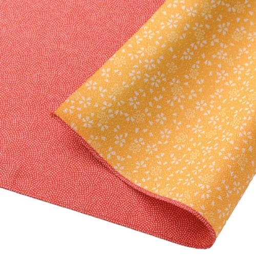 風呂敷 エコバッグ 70cm 中判 アカ×キ