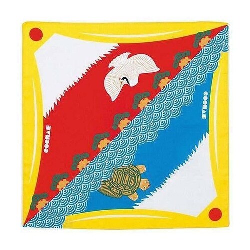 風呂敷 中巾 チーフ 富士山 キイロ 48cm