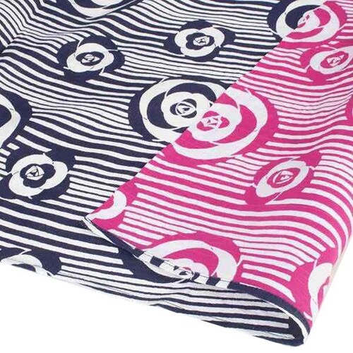 風呂敷 エコバッグ コン×ローズピンク