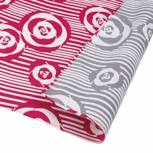 風呂敷 エコバッグ 約104cm アカ×グレー