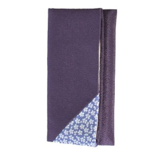 念珠入れ ちりめん桜小紋 むす美 日本製 ムラサキ