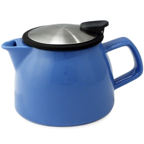 ティーポット 470ml ベル 陶器 ブルー