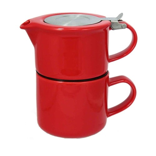 ティーポット&カップ セット 400ml レッド