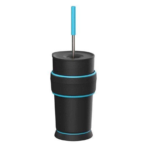 ストロータンブラー 550ml ブラックブルー