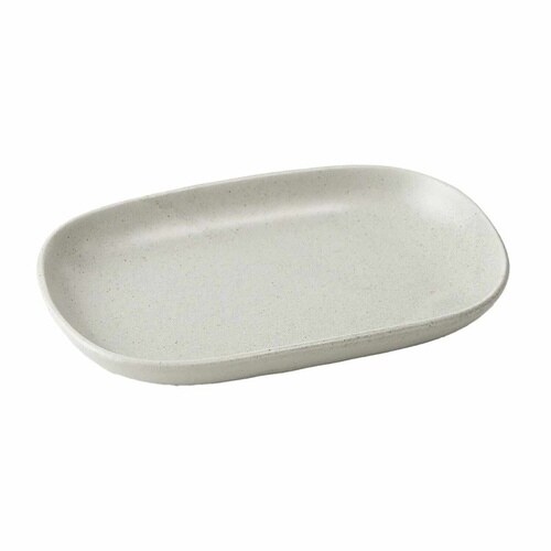 プレート 19cm 小判皿 グレー