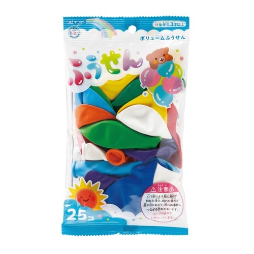 風船 ボリュームふうせん 25個入り カラー