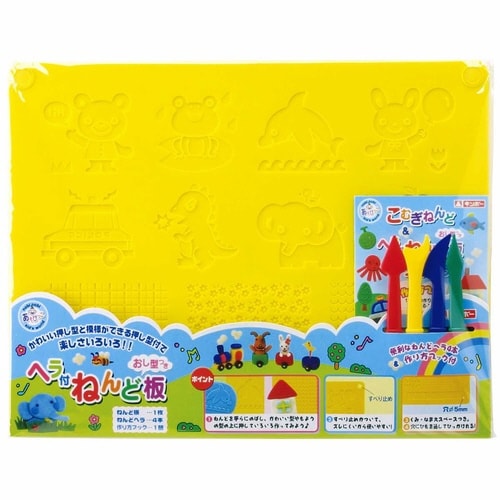 ねんど 型押しねんど板&ヘラセット