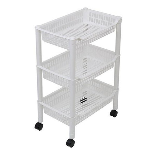 キッチンワゴン バスケット 3段 キャスター付き