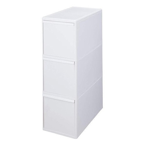 ゴミ箱 60L 3段 幅25.5cm ホワイト